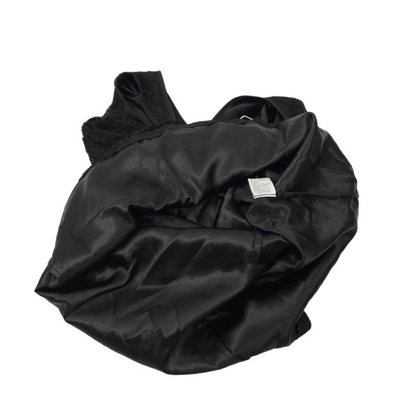 Gather & Gown Sheath Dress Women Size 0 Sleeveless Black Floral Lace Overlay NEW - Picture 9 of 13